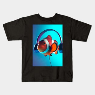 Clownfisch Headphones Kids T-Shirt